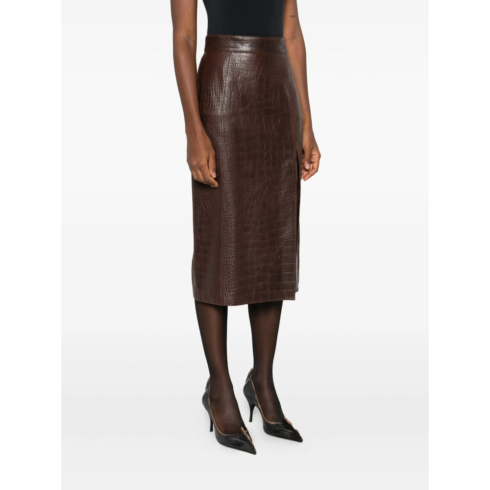 Amiri Leather Skirts - Marrone | 5852a1ff06a67836bf7dea2a557e5a54732cfd00