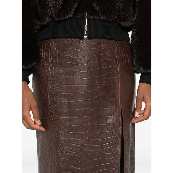 Amiri Leather Skirts - Marrone | ae7f4090b125be045c88338704b2e3154474d3c6