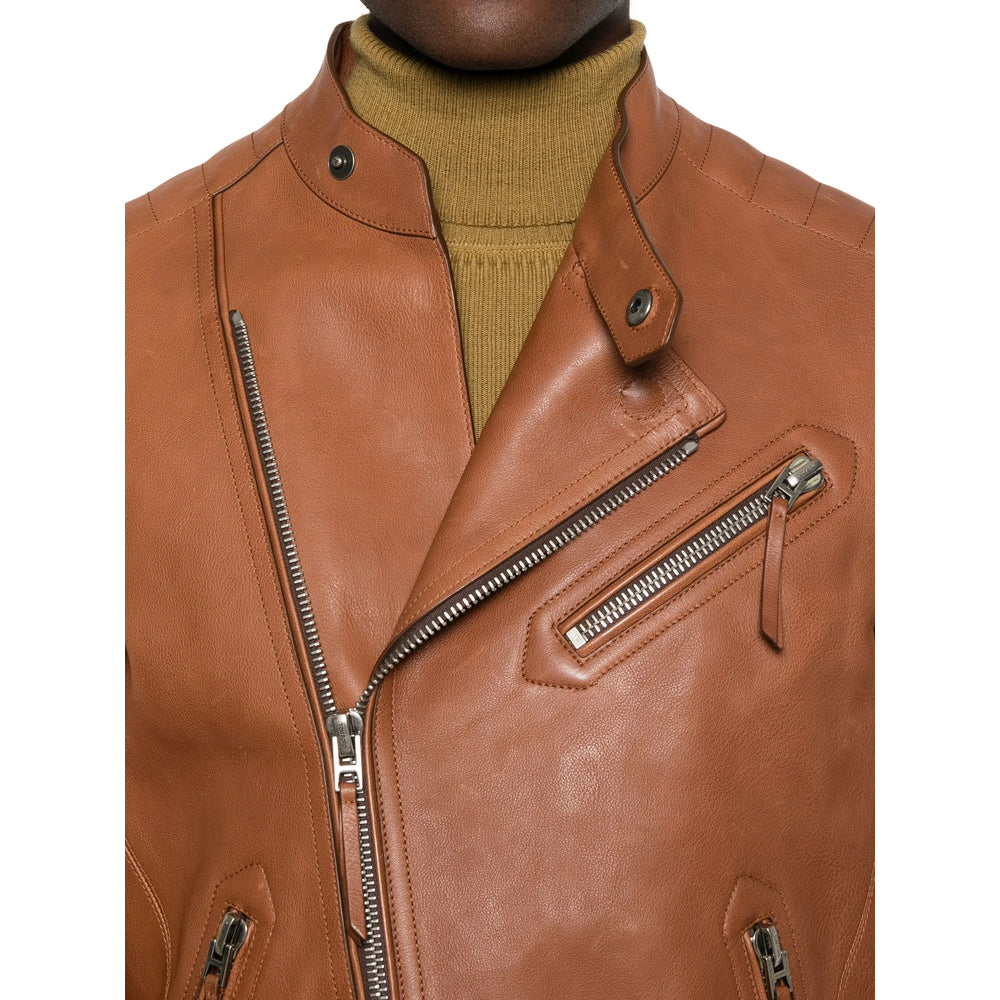 Tom Ford Leather Outerwears - Marrone | efbcf0083850a3e74340bf76d2fcd792da1f83f0