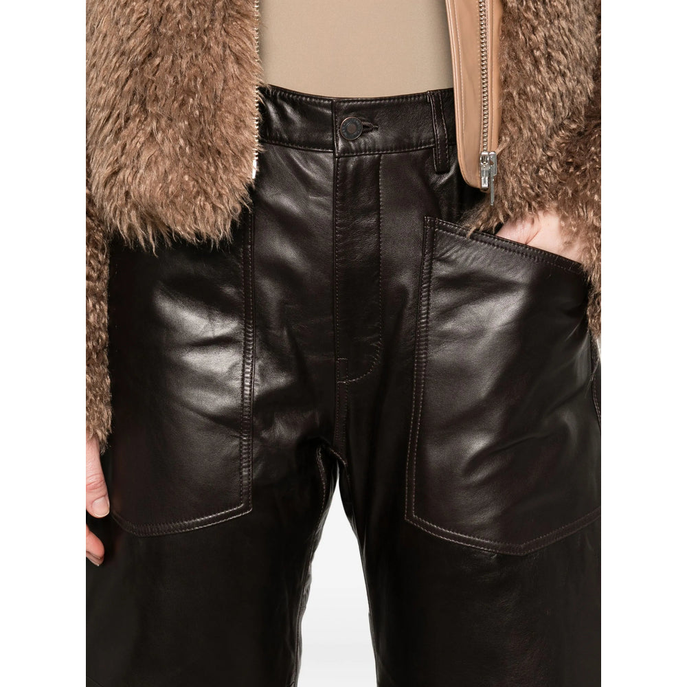 Nili Lotan Leather Pants - Marrone | f2c7eaf881ce14f5406372fc4732e0a7d4350795