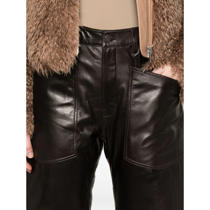 Nili Lotan Leather Pants - Marrone | f2c7eaf881ce14f5406372fc4732e0a7d4350795