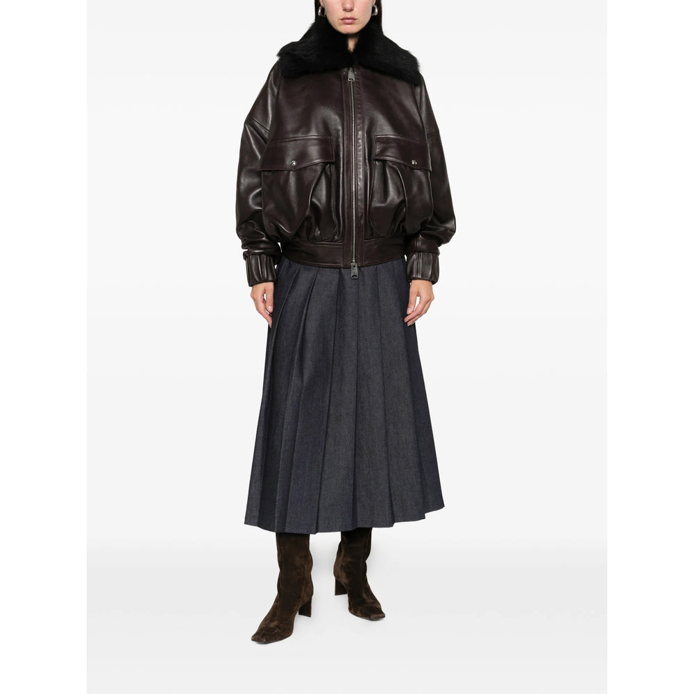 Khaite Leather Outerwears - Marrone | 5c5b95dbb5925af3f772d4b9f3ef0dbbf1902713