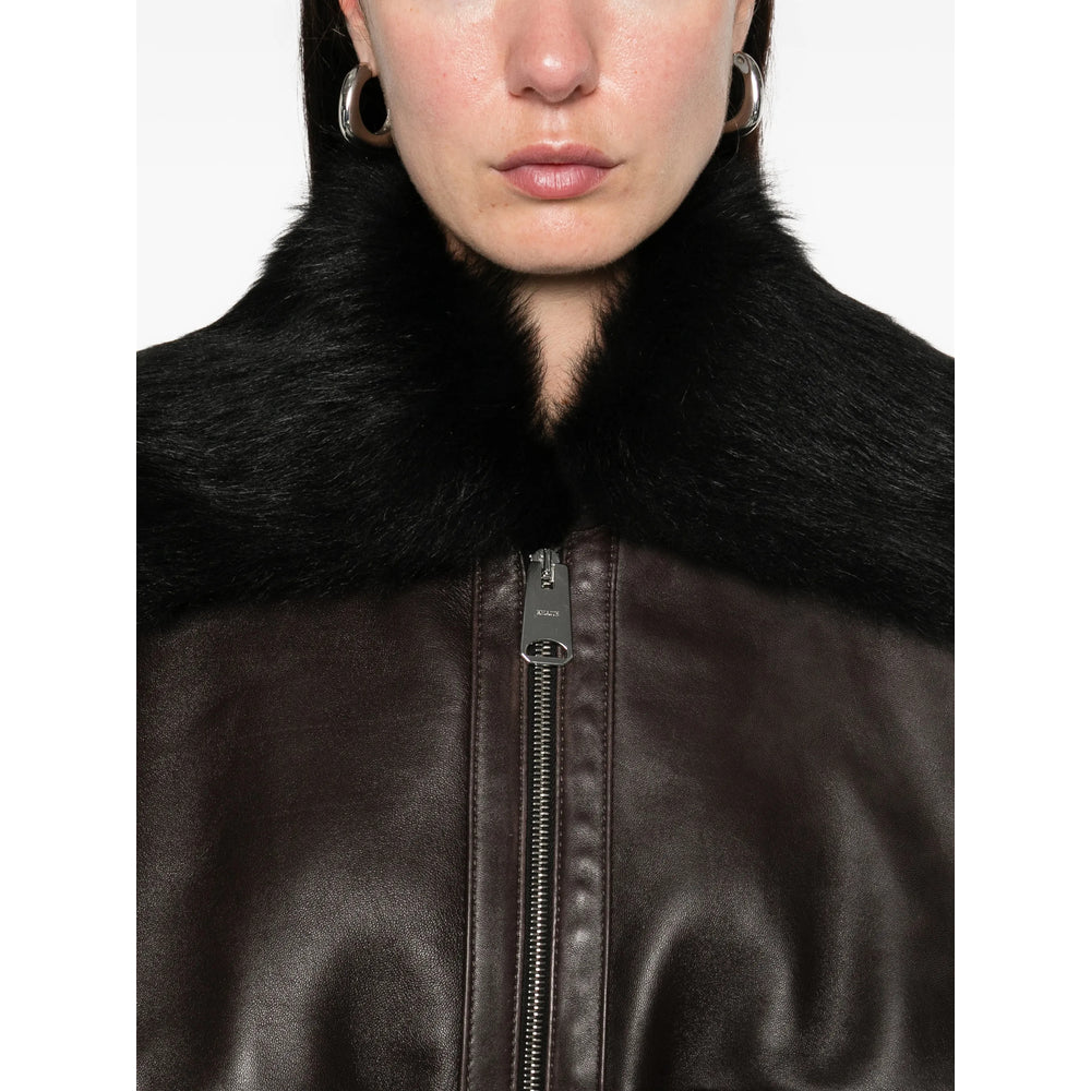 Khaite Leather Outerwears - Marrone | 1d2e85b1ba8068062a7f95813f0b161408e3ac4f