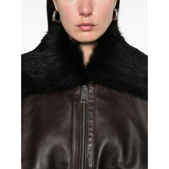 Khaite Leather Outerwears - Marrone | 1d2e85b1ba8068062a7f95813f0b161408e3ac4f