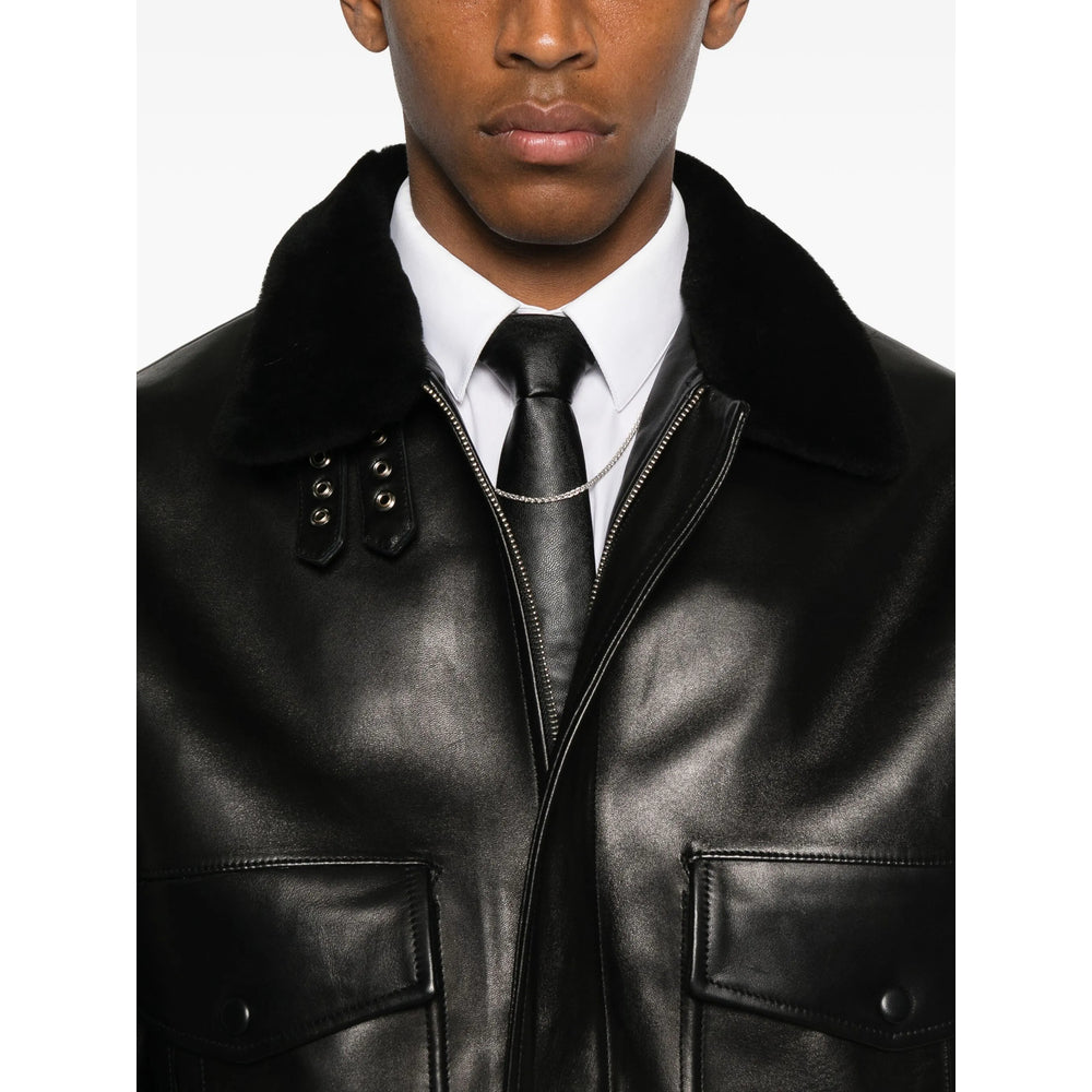 Ernest W. Baker Leather Outerwears - Nero | f988e38e2b91a94d5bb5450acc46baaa3e1668e4