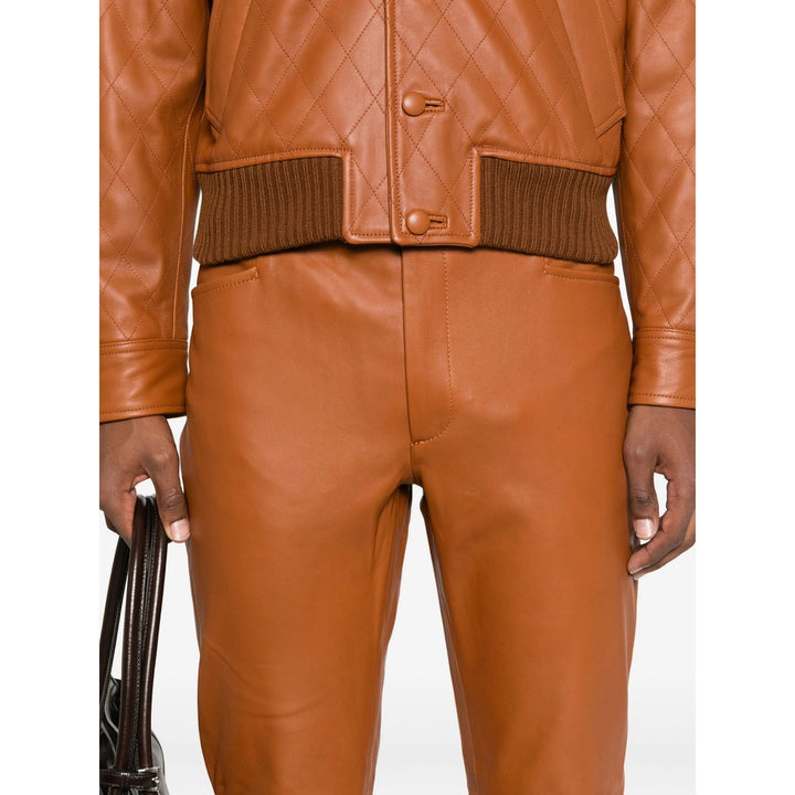 Ernest W. Baker Leather Pants - Marrone | 39293b739bf801ba36d282a4e9f676ec9ece6f02