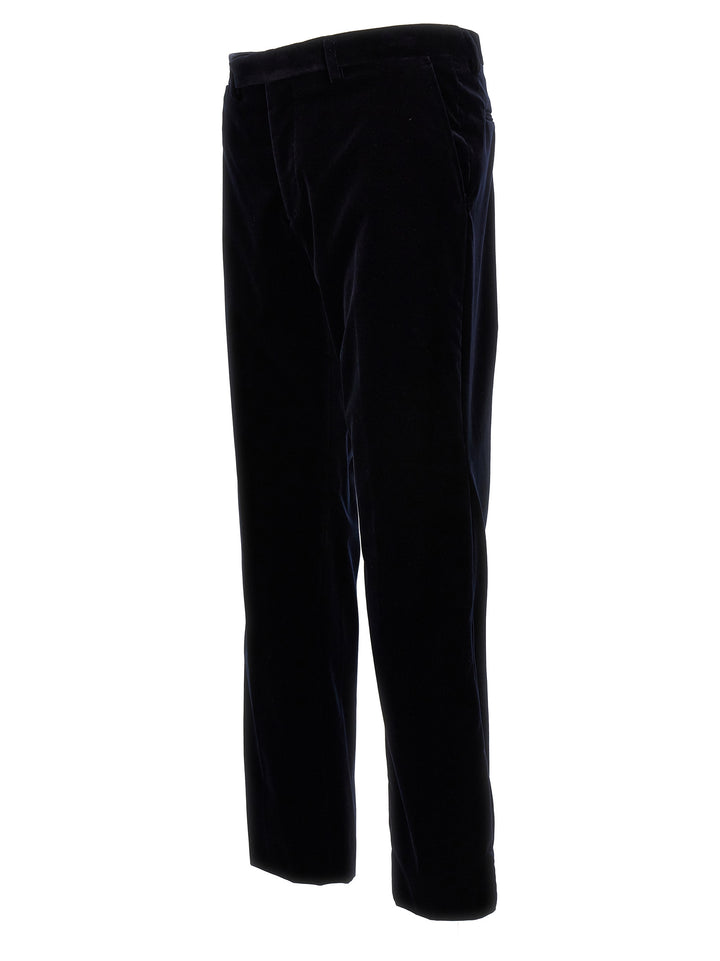 Gucci Velvet Pantaloni - Blu | e7da5a9c372802998a84a70a6b0ef1528be43bcf