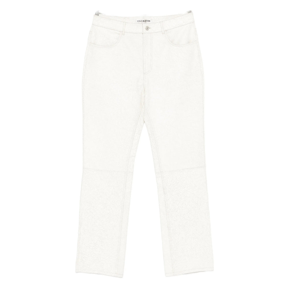 Cole Buxton Leather Pants - Bianco | abcab48649cf191cb829a8131263b3e24317a7e1