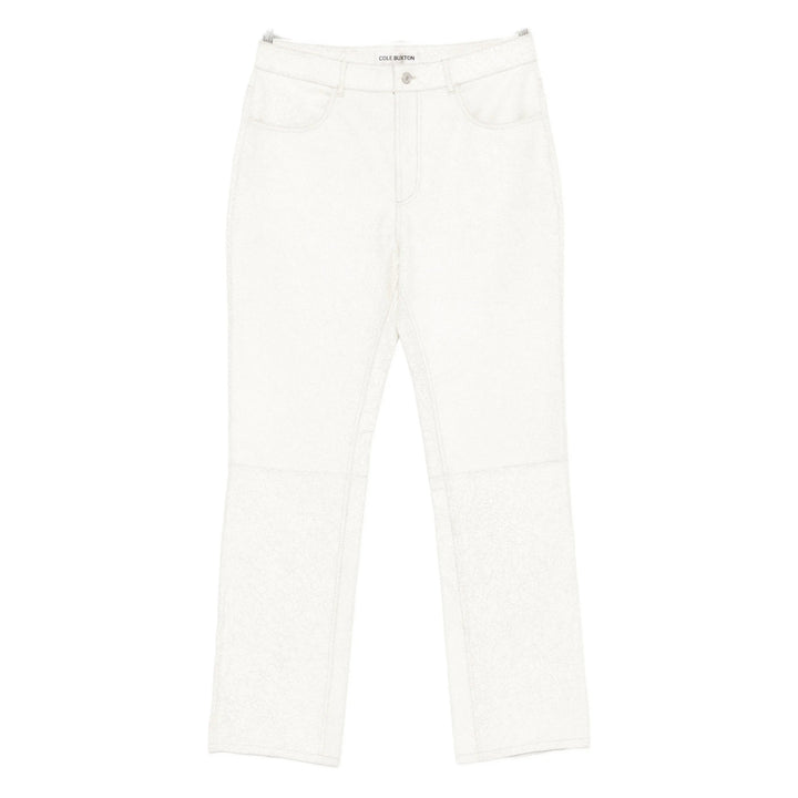 Cole Buxton Leather Pants - Bianco | abcab48649cf191cb829a8131263b3e24317a7e1