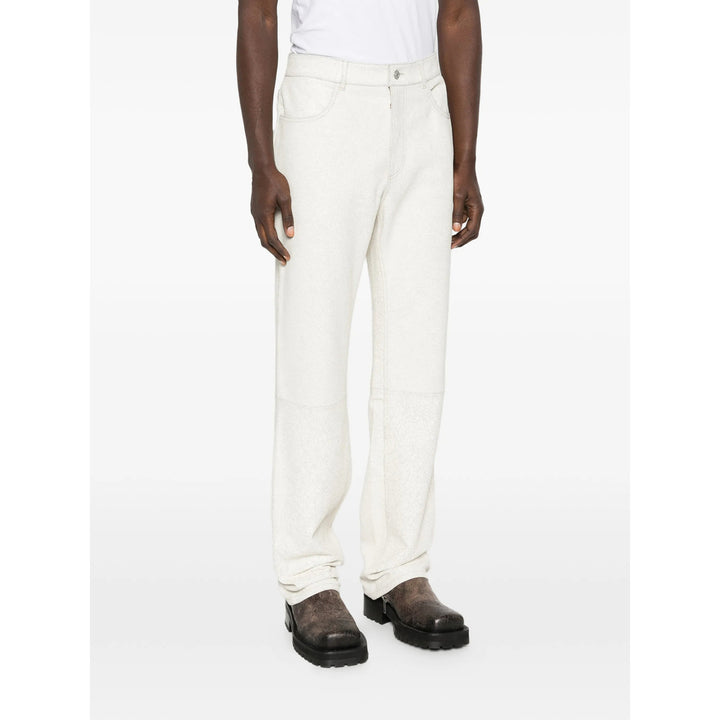 Cole Buxton Leather Pants - Bianco | 072c015601ee9c8ca4c6e72f180f4996e752d50c