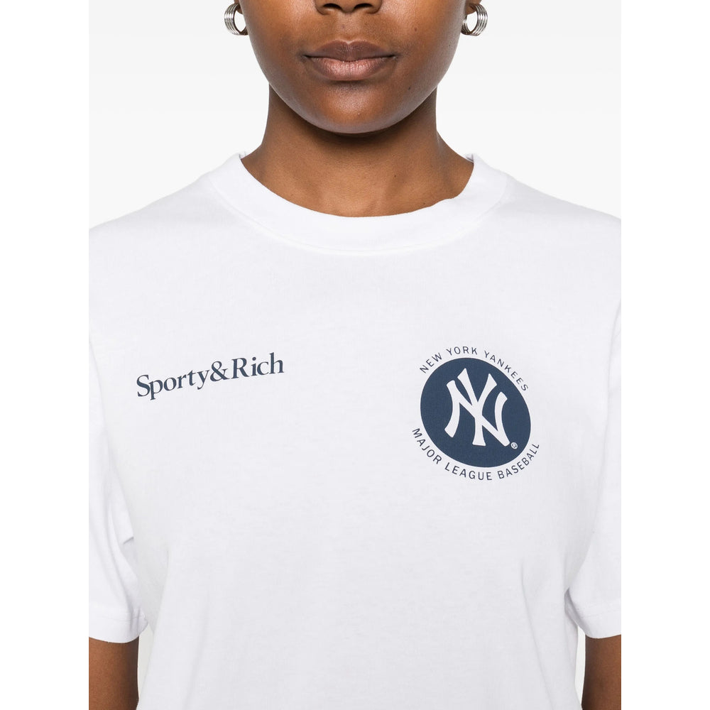 Sporty & Rich T Shirt - Bianco, Blu | 65ef256d556569af87174e828f5b6ea1bc07b25c