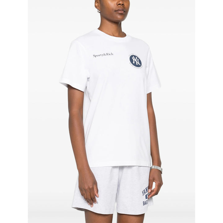 Sporty & Rich T Shirt - Bianco, Blu | 6684a016158ca8a34cb8de11918000db6800bac2