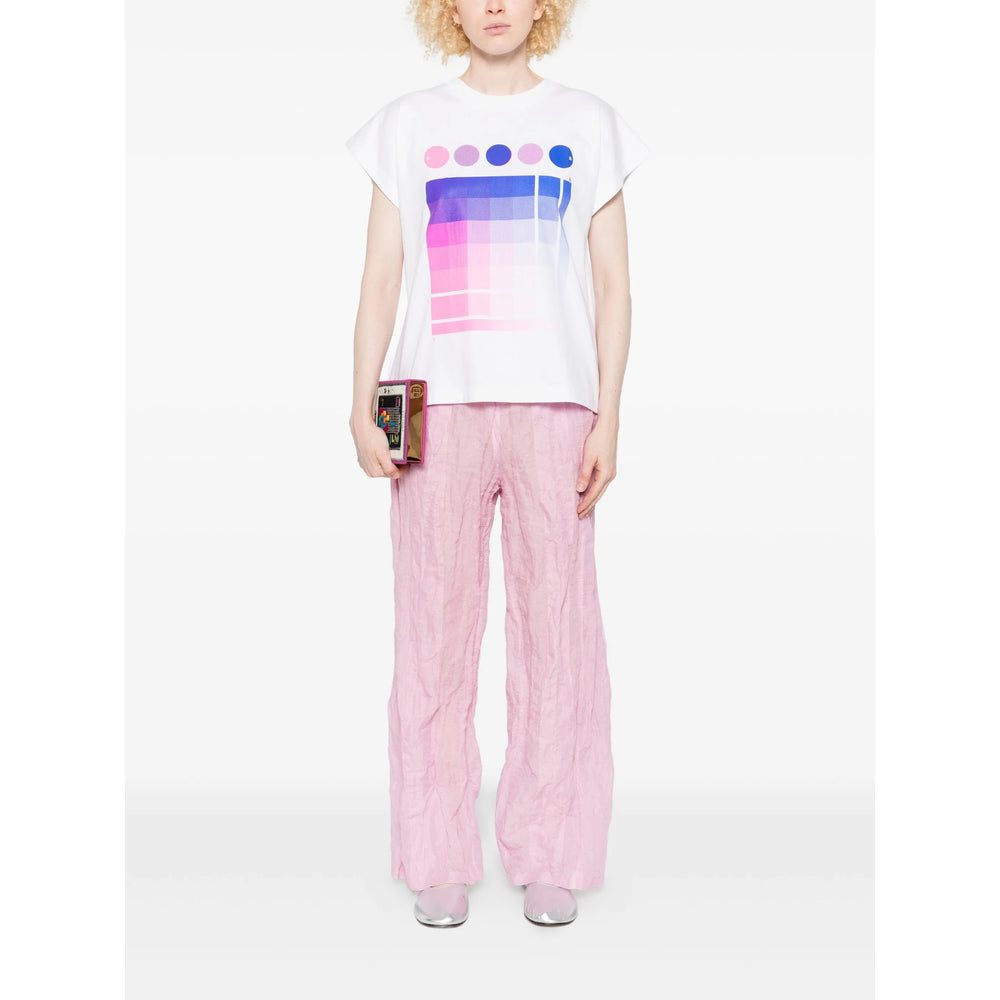 Pleats Please Issey Miyake Camicie - Bianco, Rosa | 558b3ee7fc7d1b9d02bc7ccc5340d72bb802464a