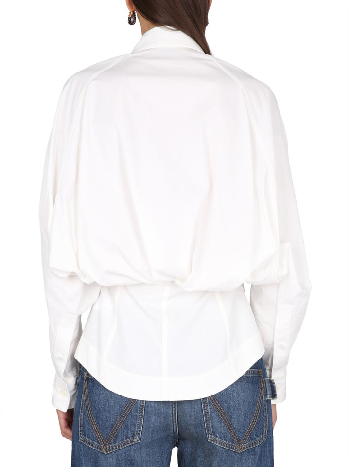 Bottega Veneta Camicie - Ivory | d3937f97960e5689f616673386add8c57c0a71e1