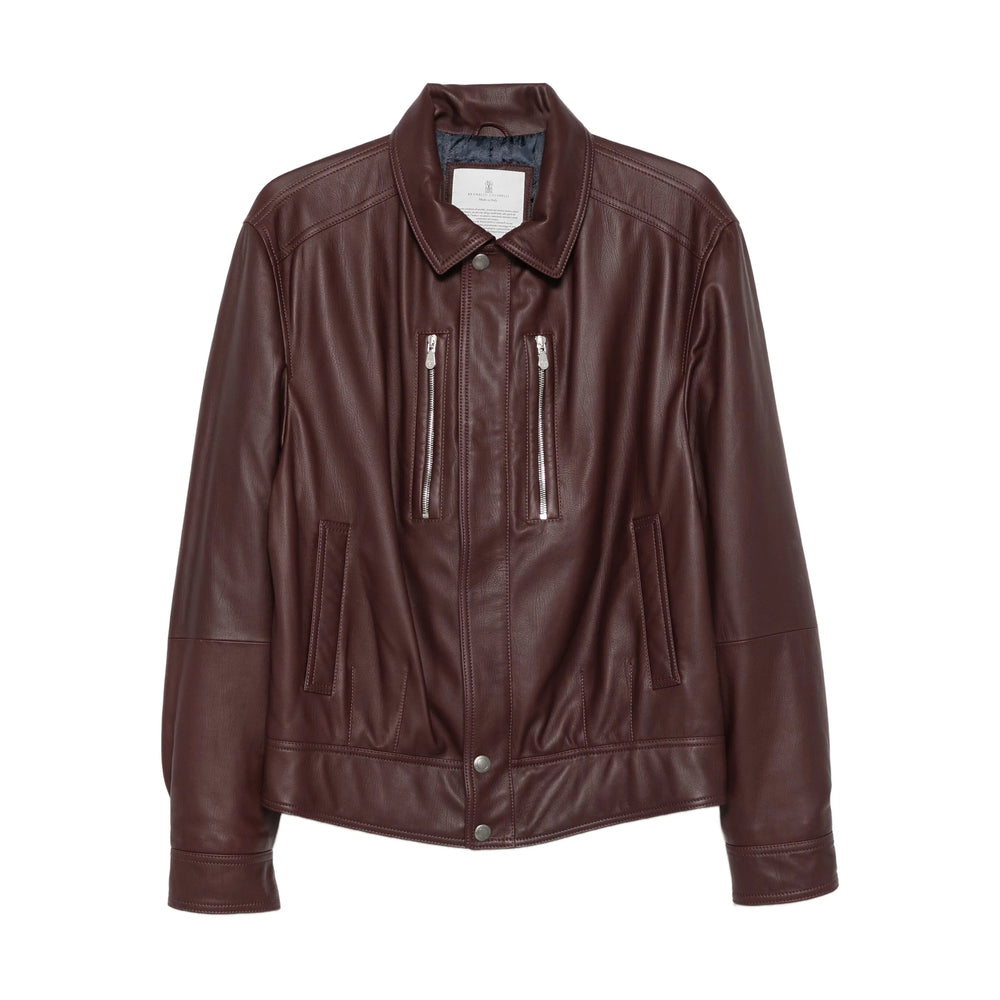 Brunello Cucinelli Leather Outerwears - Marrone | b5778b7e88d264803b85a6b8f70bacaaec9c46db
