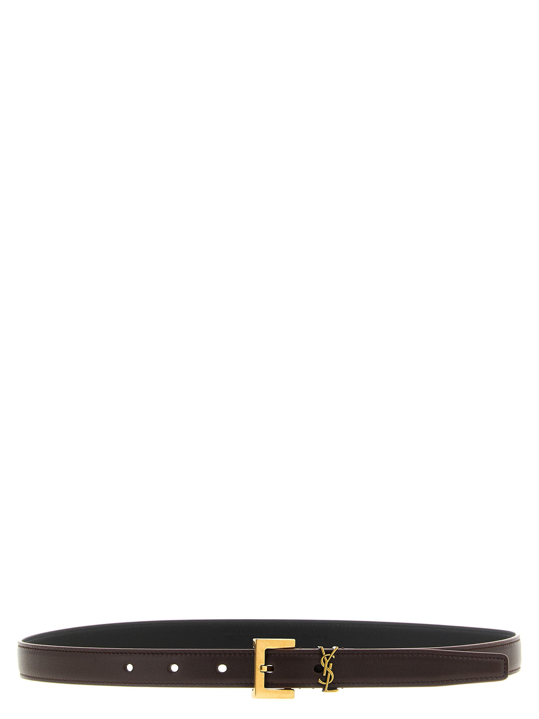 Saint Laurent Cassandre Cinture - Marrone | 84bf3e895bfcbd5d28a07f736fff33fc22f990b2