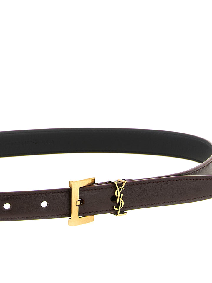Saint Laurent Cassandre Cinture - Marrone | 5b0fb9da4b1cc51720ade92775de3a345e82a81b