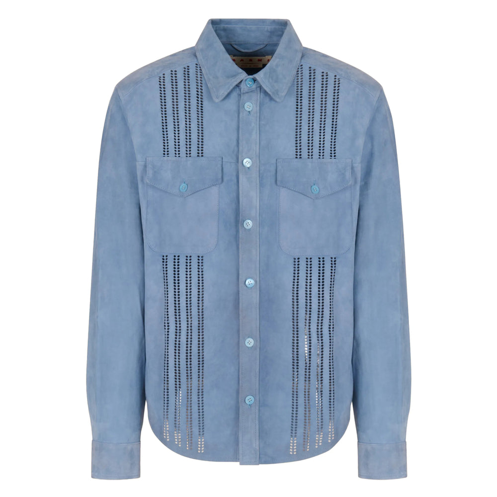 Marni Leather Shirts - Blu | 1df1c63ccb42dae0d8abe0f276fc5bc5556f7a7e