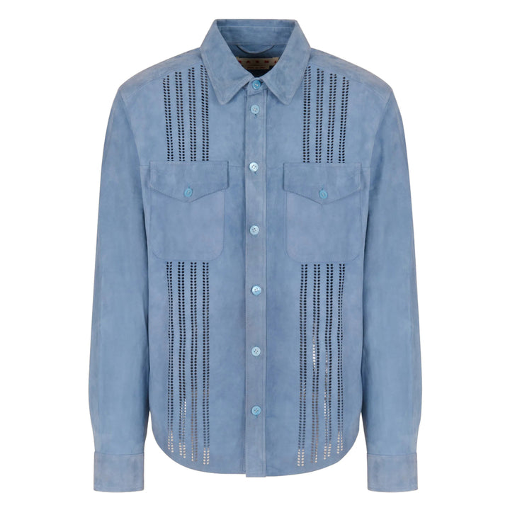 Marni Leather Shirts - Blu | 1df1c63ccb42dae0d8abe0f276fc5bc5556f7a7e