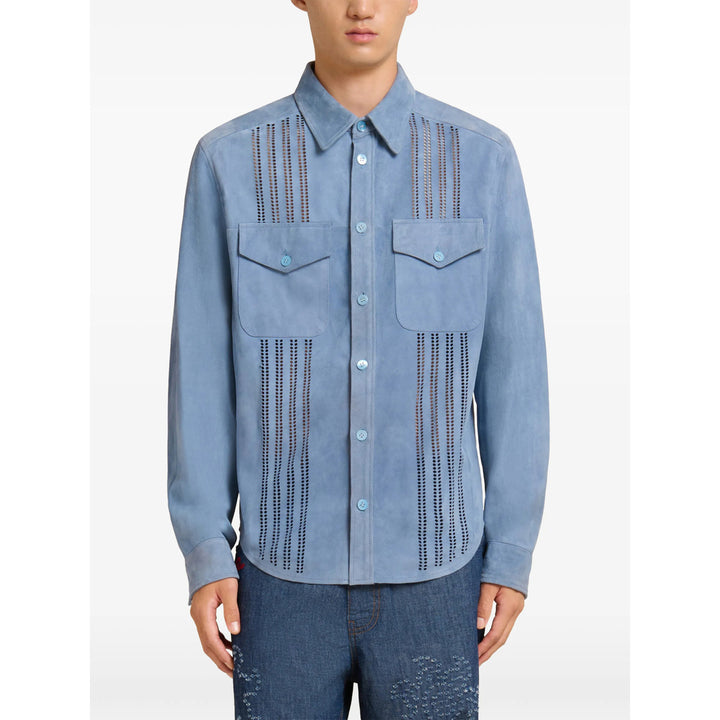 Marni Leather Shirts - Blu | 7fddc41bd5f0e43b9cb2556da10beba54d56d22e