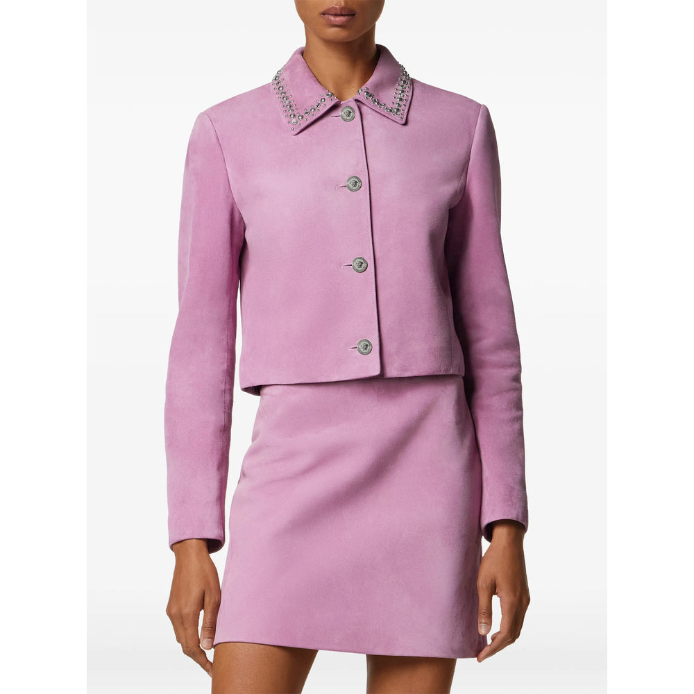 Versace Leather Outerwears - Rosa | 7979d8f0b709ddb47616c55dfb6163c7536dbd6b