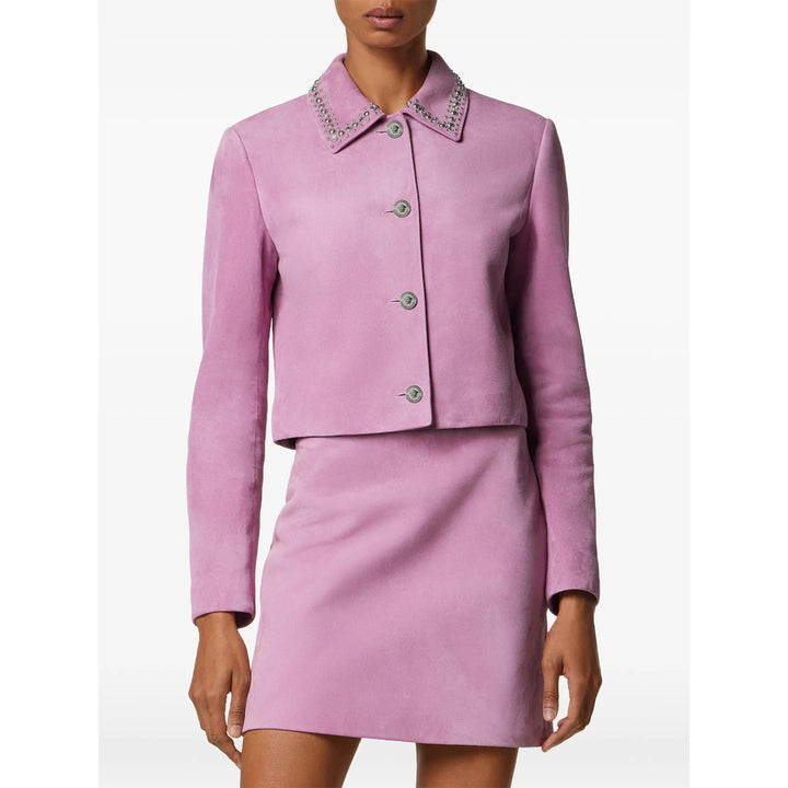 Versace Leather Outerwears - Rosa | 7979d8f0b709ddb47616c55dfb6163c7536dbd6b
