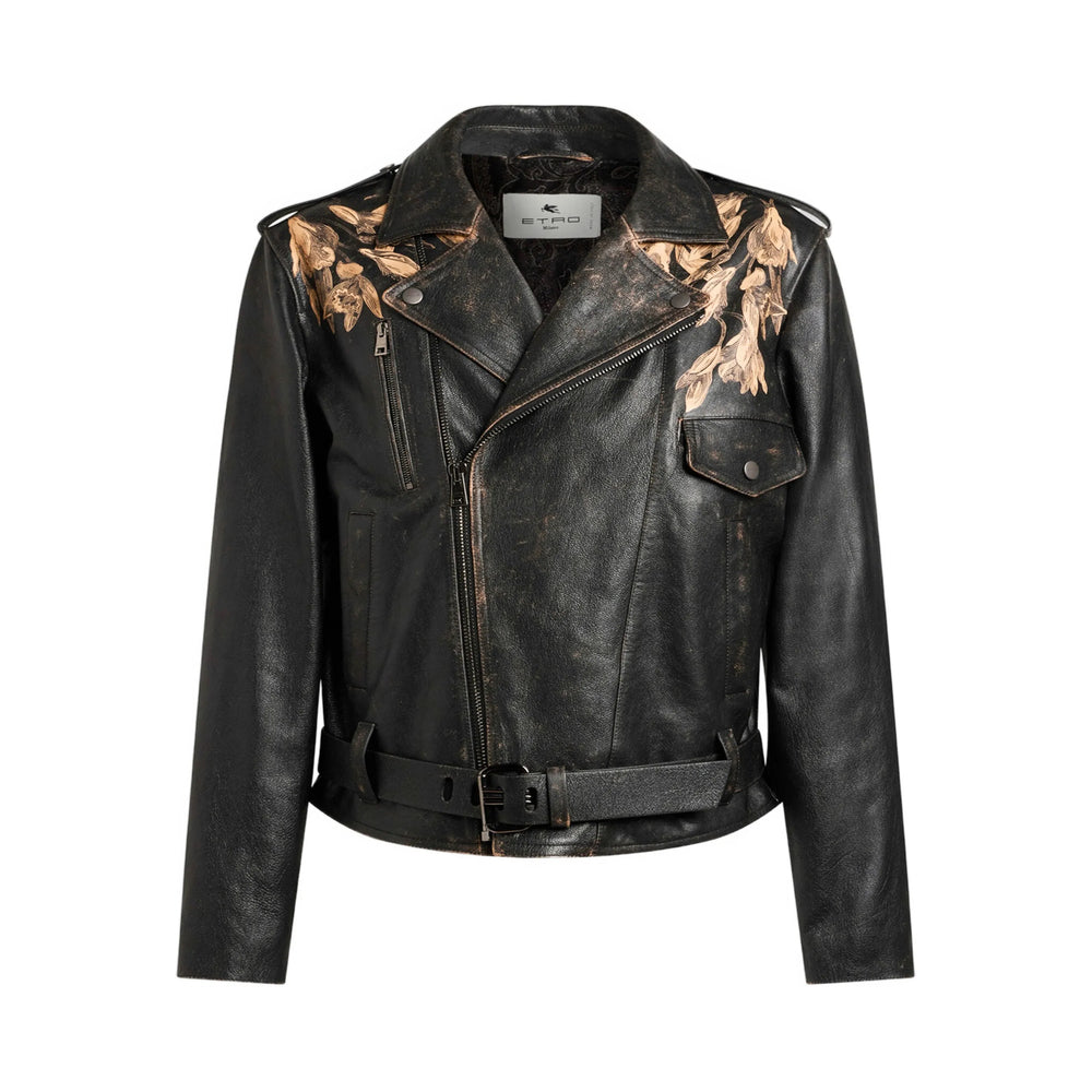 Etro Leather Outerwears - Nero | 762759c36ec7a319da5fc6d2cf8b818d15c4bc75