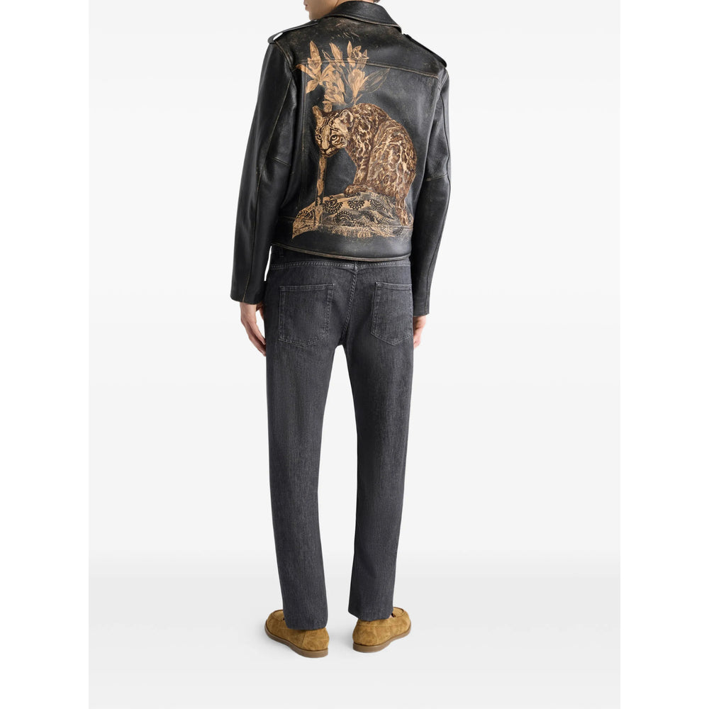 Etro Leather Outerwears - Nero | 186df9ff8931a6d40a95683bf629476594266c6f