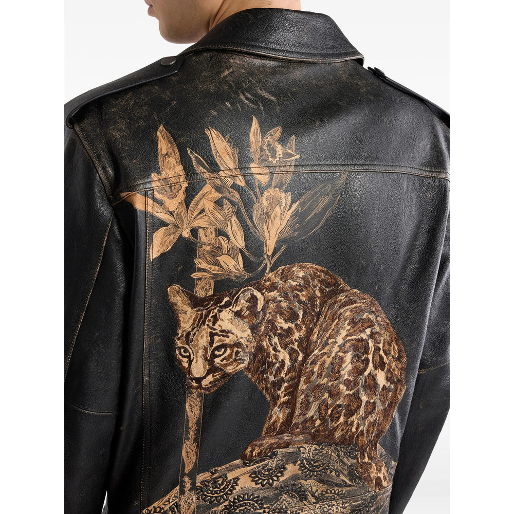 Etro Leather Outerwears - Nero | 5903ddb067a4797ce1ba8d78752211f9504a9856