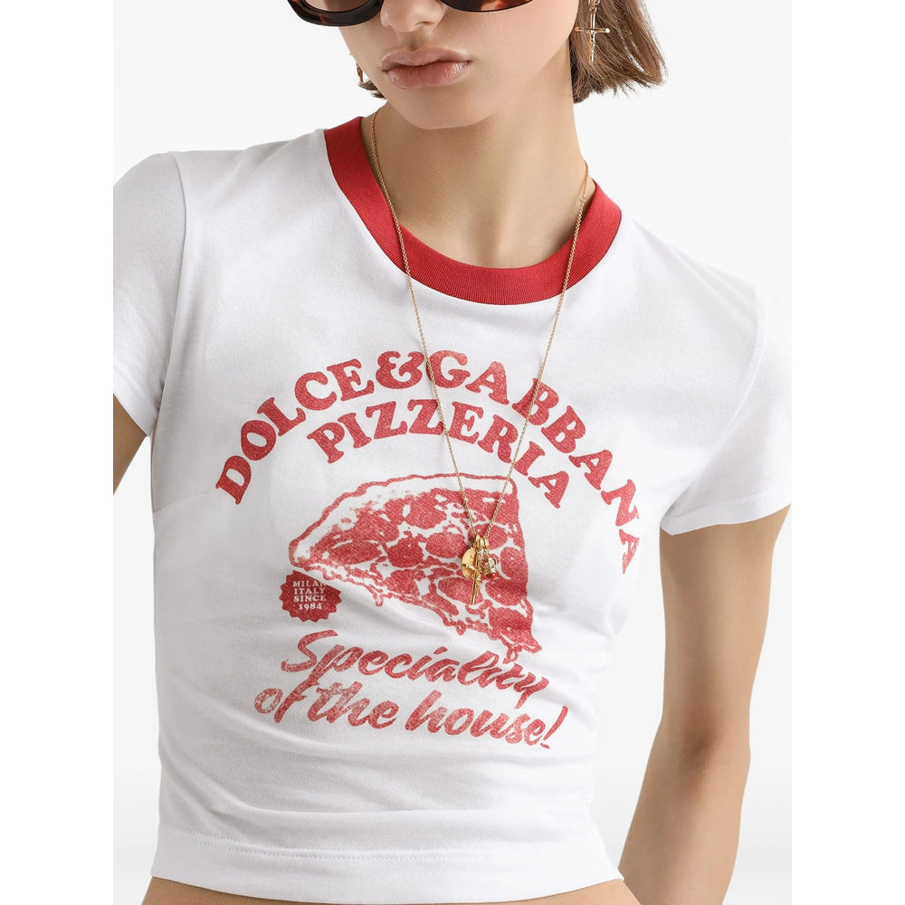 Dolce & Gabbana T Shirt - Bianco, Rosso | 40927027721ca54f30483f30c72001c8caaee56f