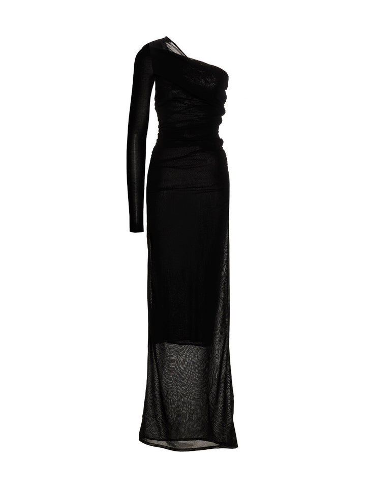 Saint Laurent Draped Long Dress Abiti - Nero | 73e418ad0db9660ba3457b327956ff4d19362774