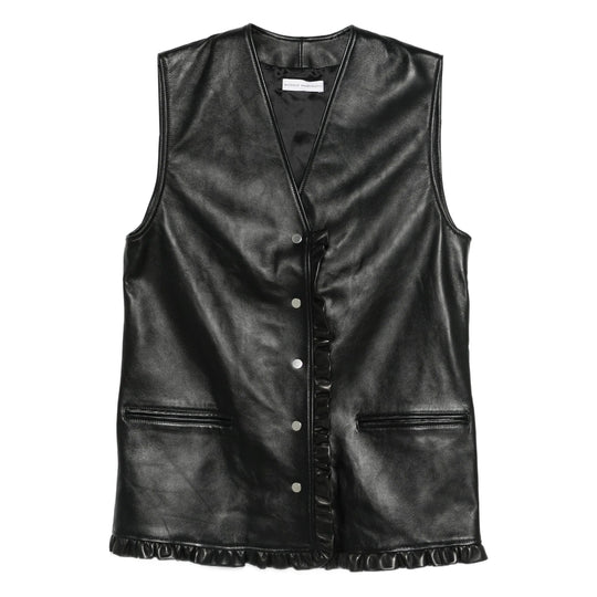 Leather Waistcoats Marrone