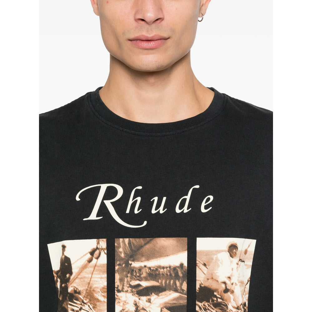 Rhude T Shirt - Nero | 6435b54b584ed67fe600e707b7e7a839e4d62244