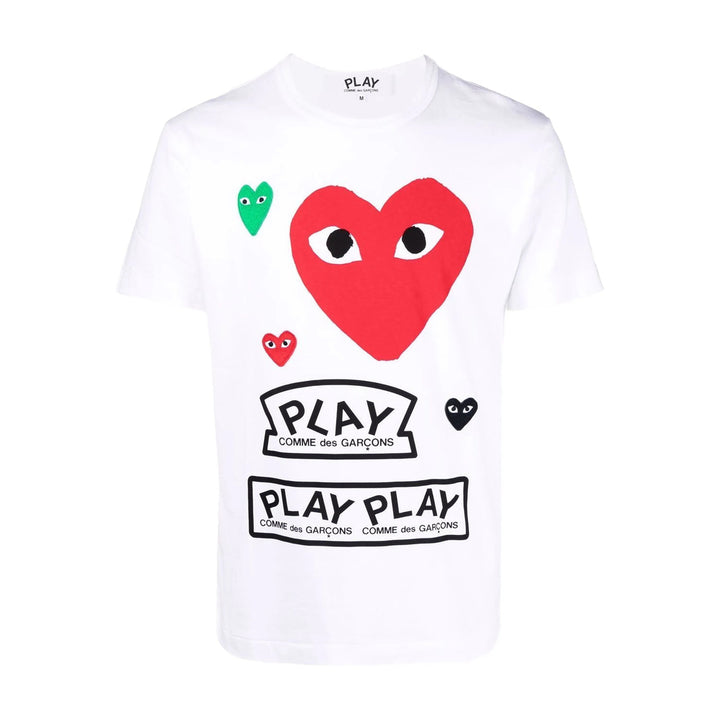 Comme Des GarÇOns Play T Shirt - Bianco | 8ba73371ec9f73bb30560a0a1e191352282d6248