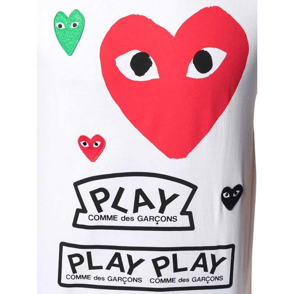Comme Des GarÇOns Play T Shirt - Bianco | 1d97962ff903f29adab35725a4a6de090157432a