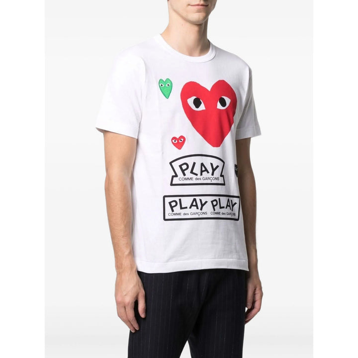 Comme Des GarÇOns Play T Shirt - Bianco | a5a815ae30b1502b8e7518494ade9fc69802855c