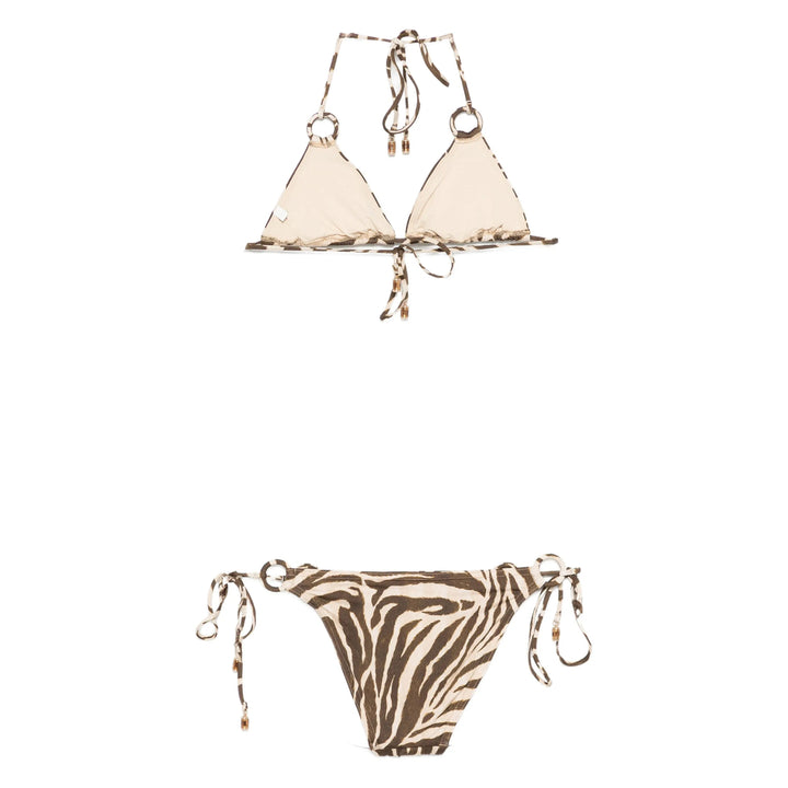 Zimmermann Beachwear - Marrone, Bianco | a8a485e717a29b38e4d103ed67a5ced5b9060dee
