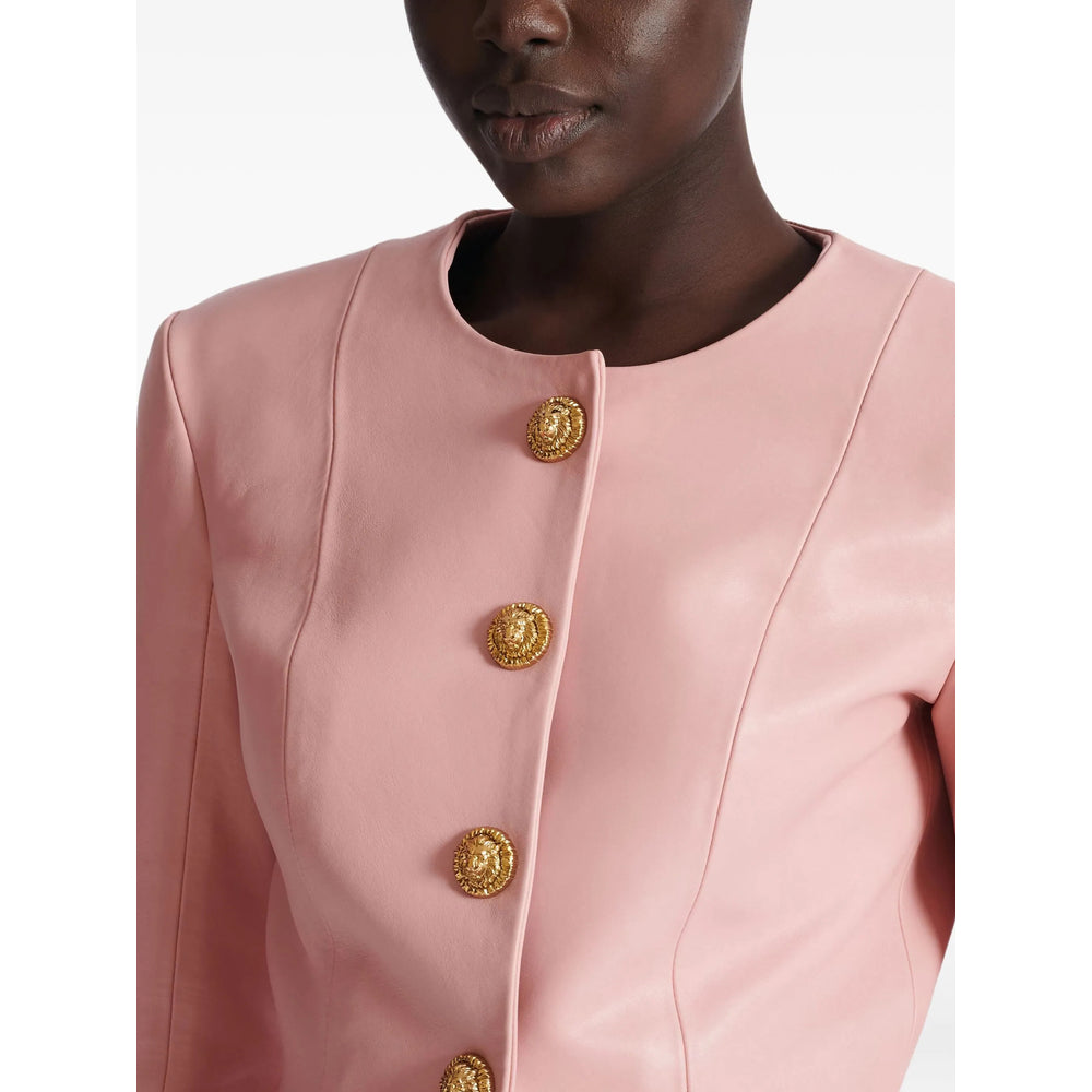 Balmain Leather Outerwears - Rosa | f208d1de5e07a487f4e6a7d0a2795a254ea938a3