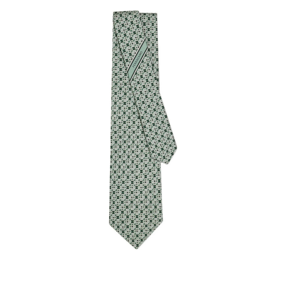 Ferragamo Ties - Verde, Bianco | 70b465c3f2d05ace7e7318255049c1ac23ab7c36