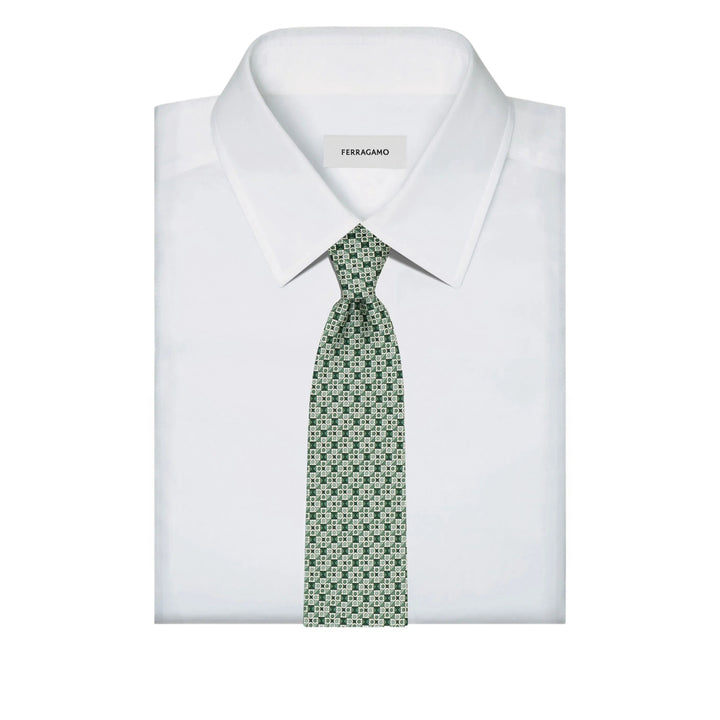 Ferragamo Ties - Verde, Bianco | bb26029e1cdd84fd420a8834546c65de7f3748c0
