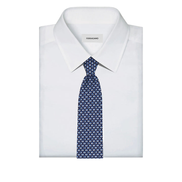 Ferragamo Ties - Blu, Bianco | dcdc5f311b2a2ed0bc737f9a101081d4165343b9