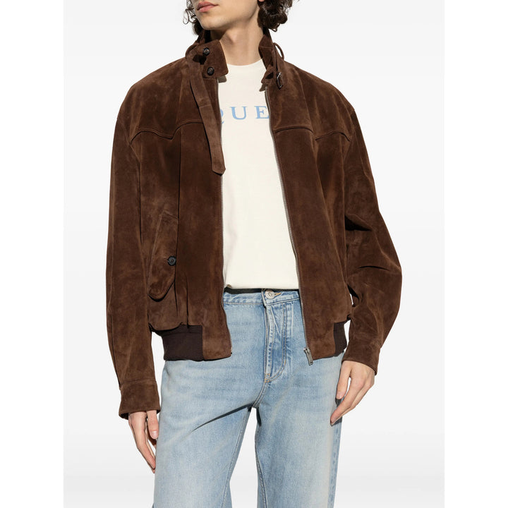 Alexander Mcqueen Leather Outerwears - Marrone | 9b424f61650664916fafec94936f52ad9e3a4527