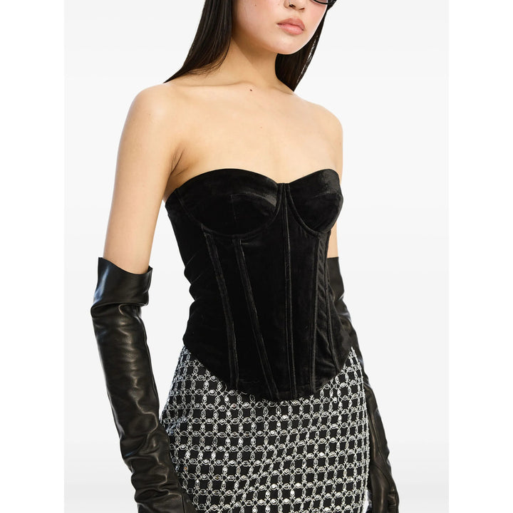 Rotate Birger Christensen Top - Nero | 525009a9f53a7188477ae57dfb394a7ce1c70d54