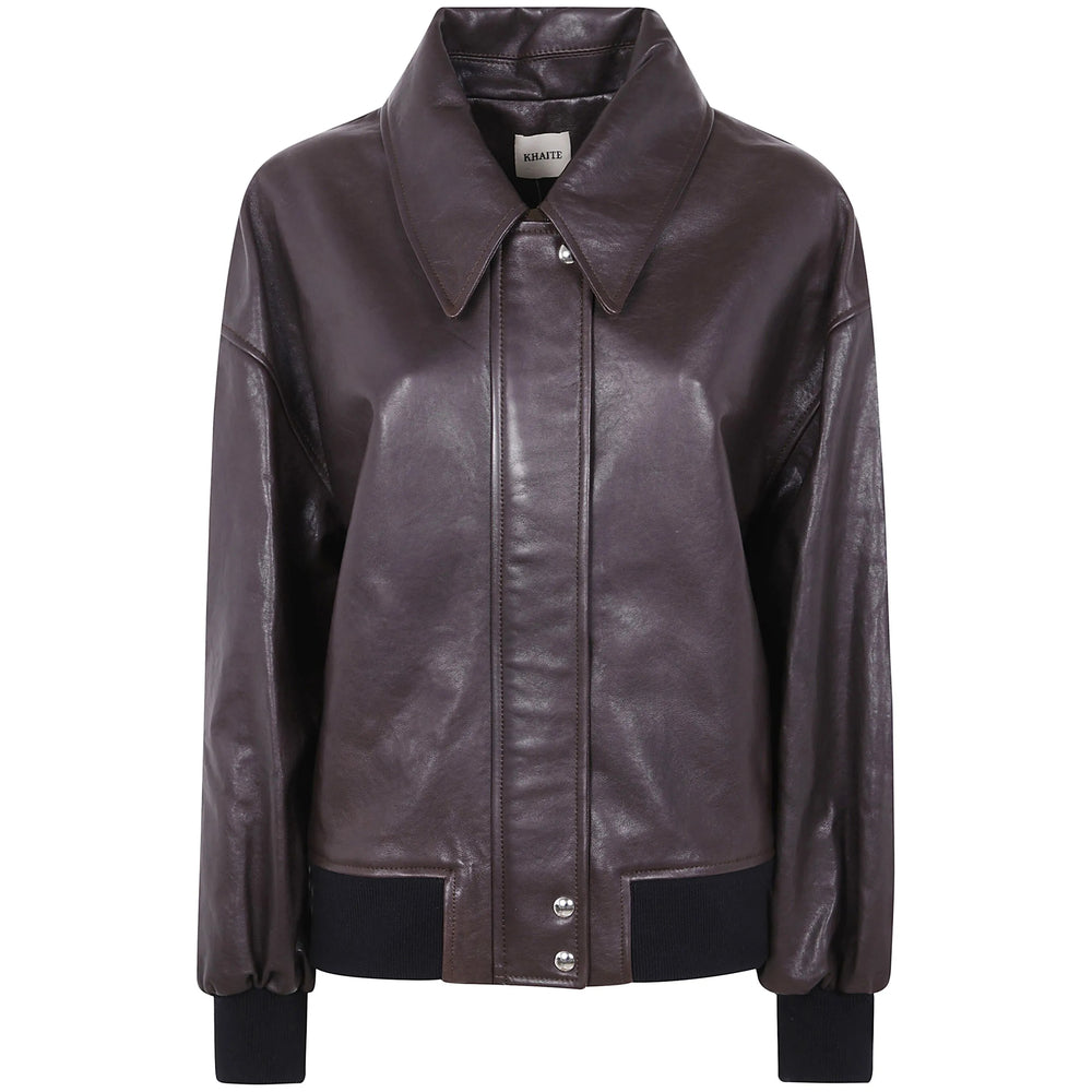 Khaite Leather Outerwears - Marrone | 76767c140aecd0f49e843ae24fe91d5217f8a18c