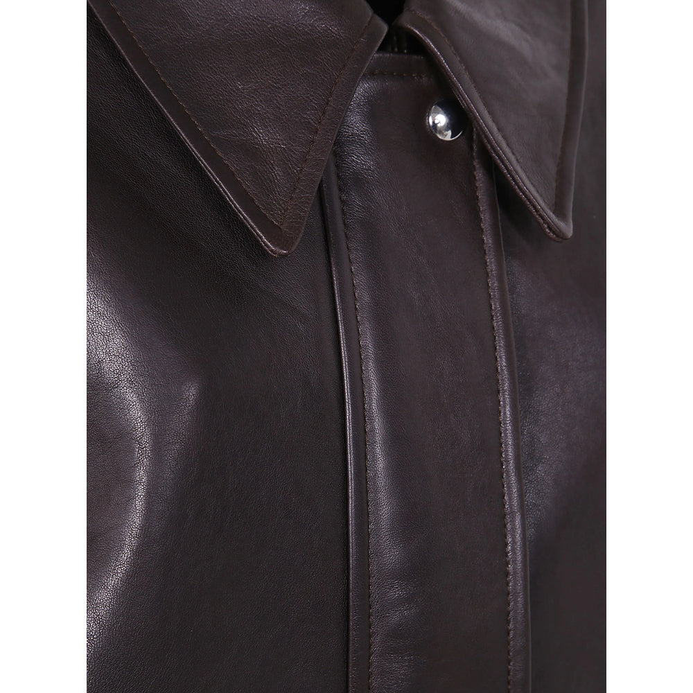 Khaite Leather Outerwears - Marrone | 95a7490a5b9a995cd314d8738bb66cacdd0c2187