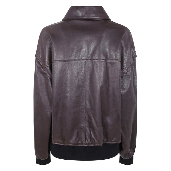 Khaite Leather Outerwears - Marrone | 0b5632c392728e540323eb44805d853e2d6bb96b