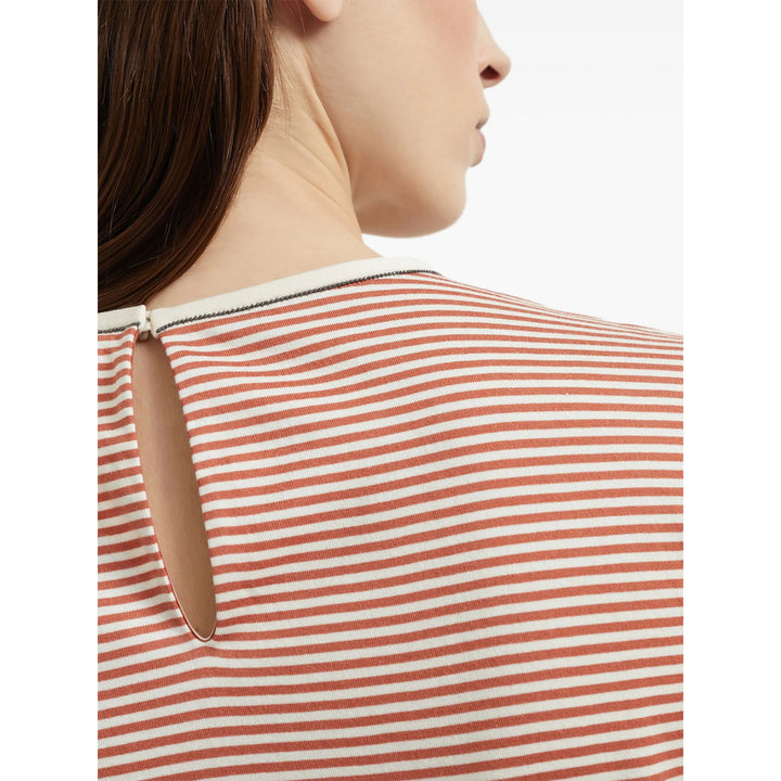 Brunello Cucinelli T Shirt - Arancione | 6e06e3063b93cd21f2bbf331459341a0f905fa51