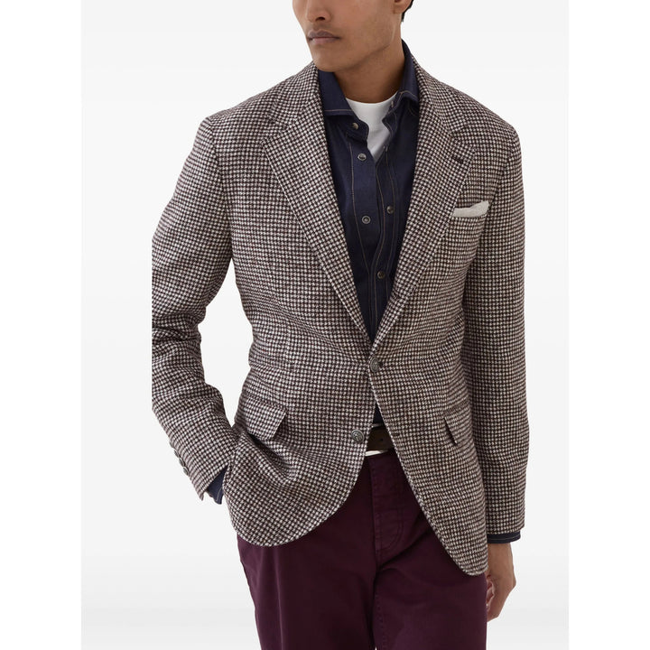 Brunello Cucinelli Giacche - Marrone, Bianco | d4a9e260e8e2490dd5b7265eac5c1691d327b3e7