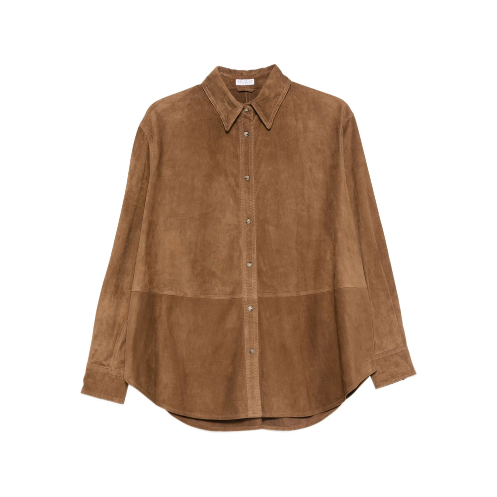 Brunello Cucinelli Leather Outerwears - Marrone | 17c4d9f795ee974f0a502f6dc8586e0030ea06eb