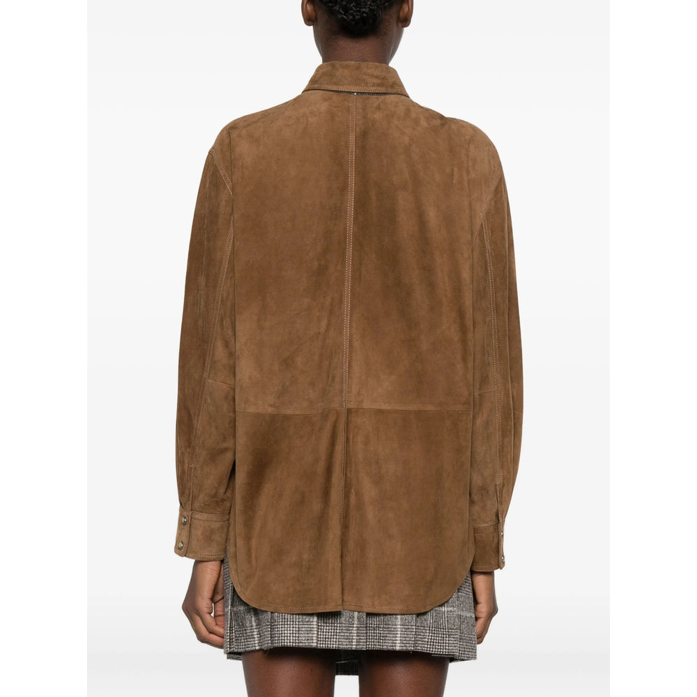 Brunello Cucinelli Leather Outerwears - Marrone | b432b23ed0beba95119d19748c5e16c5a832f5f9